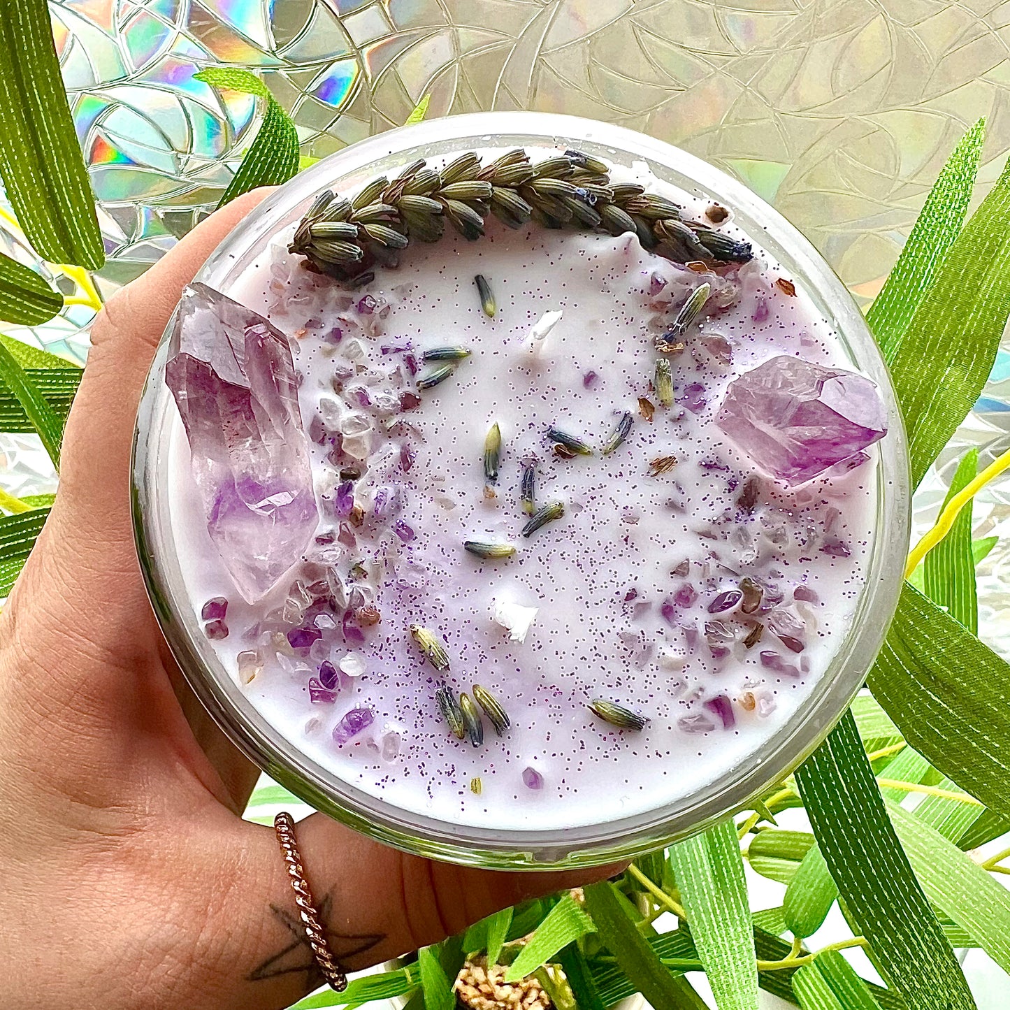 Edelsteinkerze PURPLE HAZE