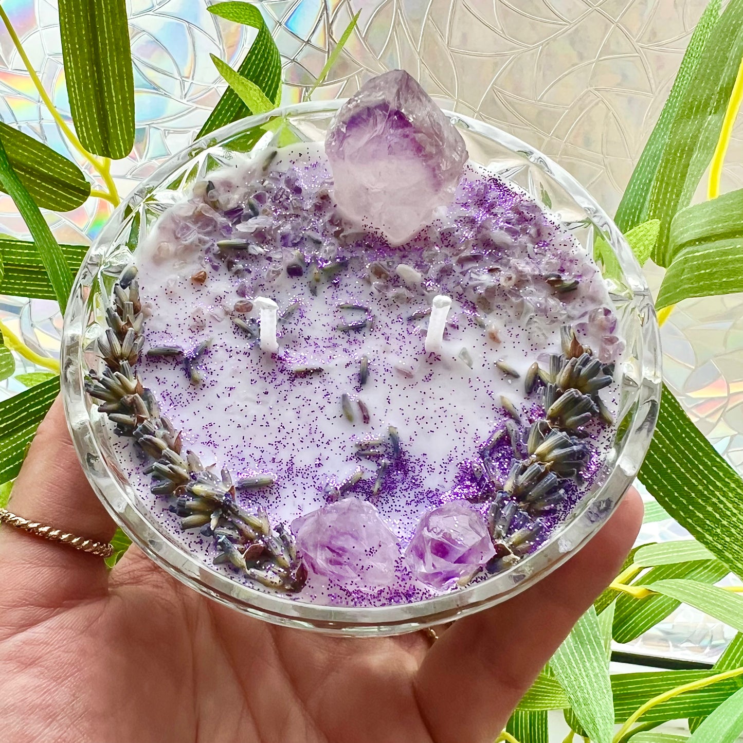 Edelsteinkerze PURPLE HAZE