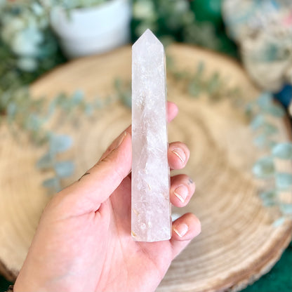 ROCK CRYSTAL obelisk