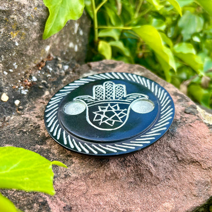 Incense stick holder soapstone (various motifs)